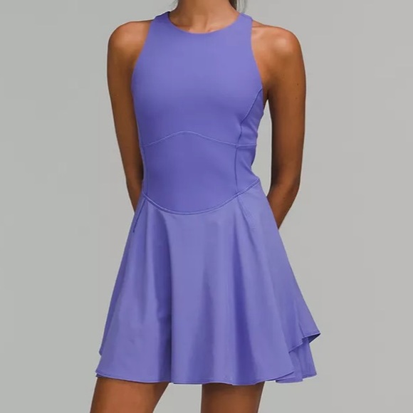 lululemon athletica Dresses & Skirts - NWT Lululemon Size 12 Court Crush Dress Charged Indigo CHAI Tennis Sporty Chic